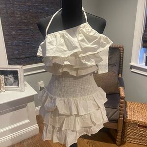 Tularosa Cream Halter Dress